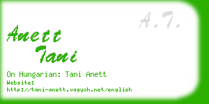 anett tani business card